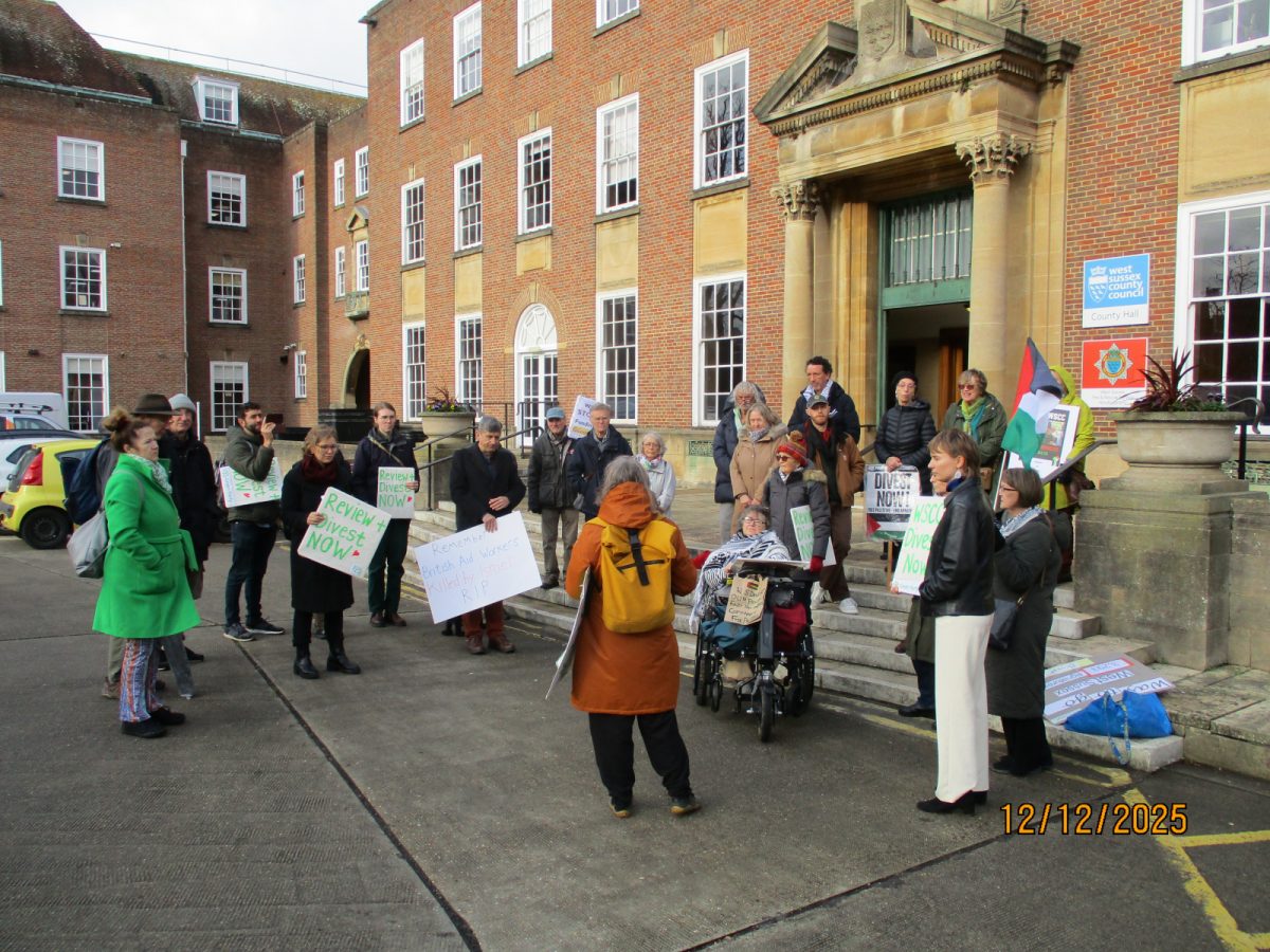 Divestment Address and Debate at West Sussex County Council Full Meeting 12th December 2025