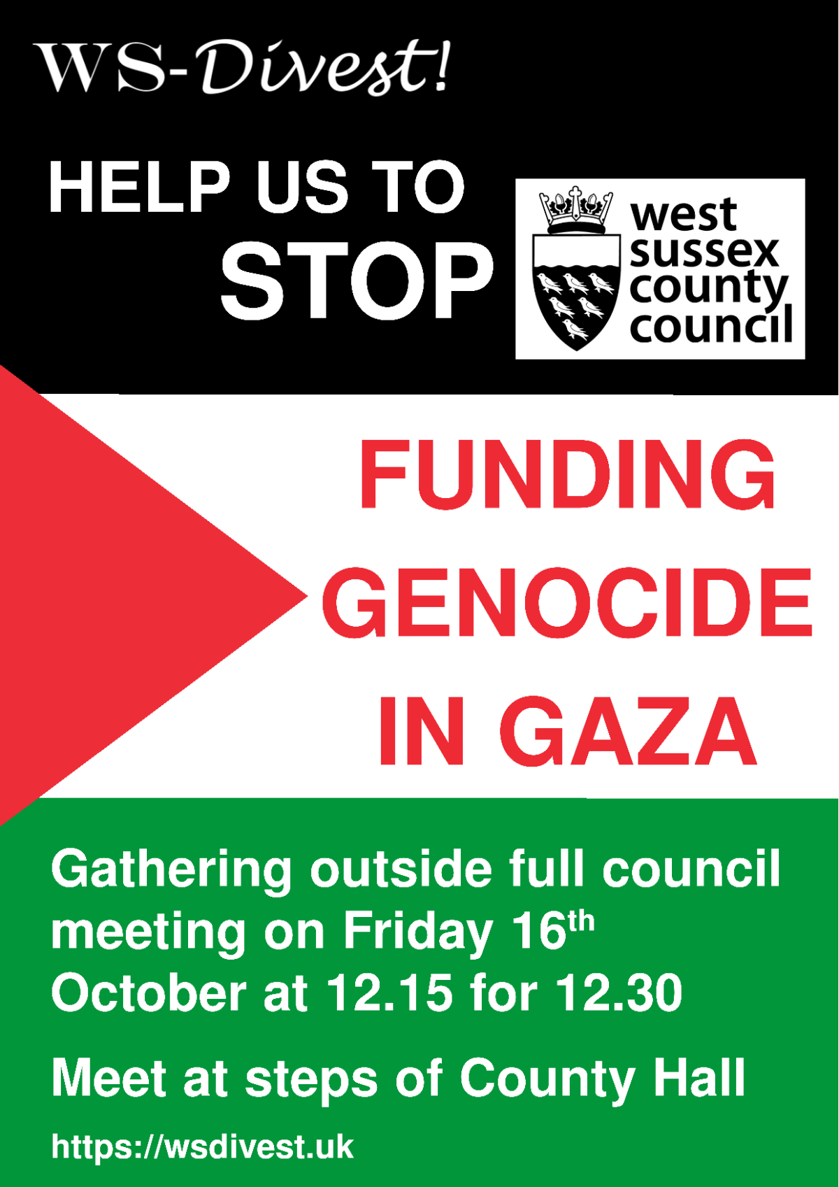 Demo at the steps of County Hall